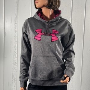 *Under Armour Women’s Gray Big logo Hoodie Sz M